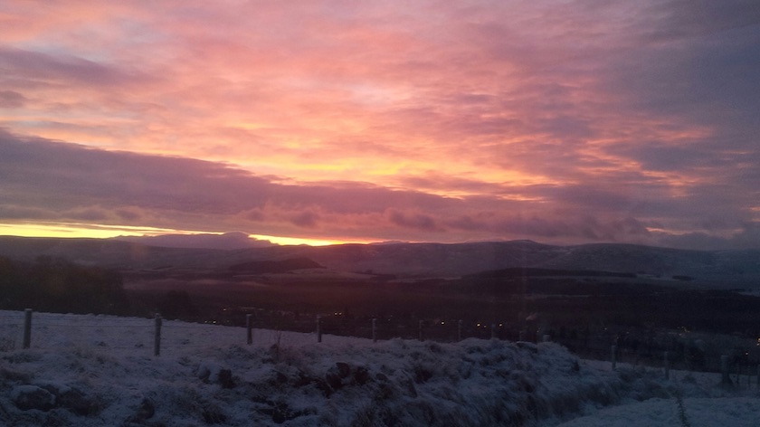 A cracking winter sunset over the Cairngorms captured by Ben.