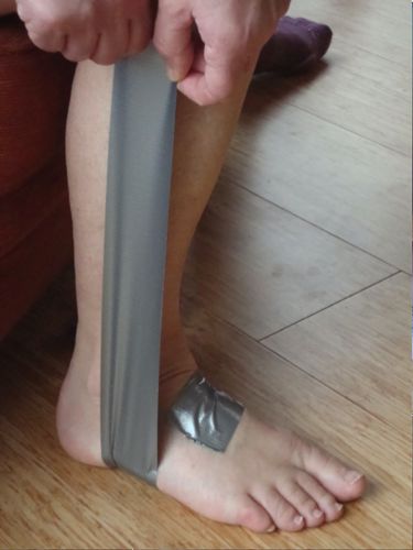 First Aid - Temporary Support for Sprained Ankle