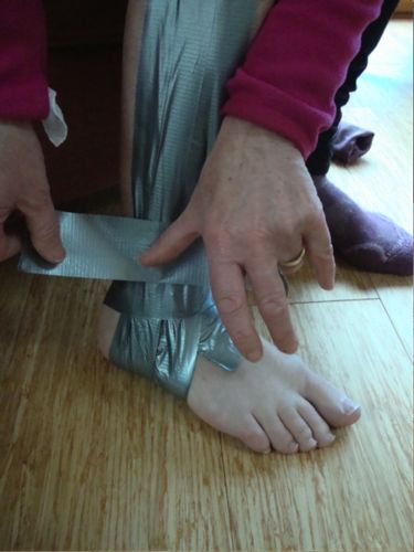 First Aid - Temporary Support for a Sprained Ankle