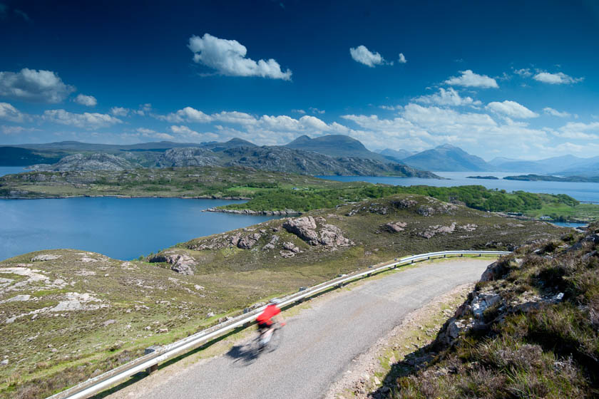 Gliding on a bike on north coast 500