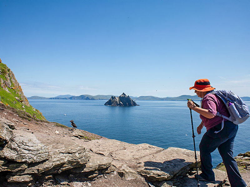 Hiking Skellig Michael, Kerry, Ireland