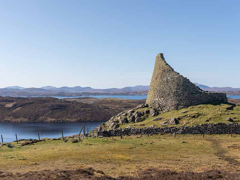 an old broch set in the outer Hebrides