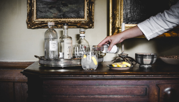 Scottish Gin Being Poured