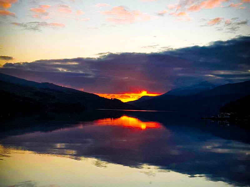 autumn sunset in Perthshire