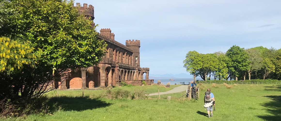 an impressive castle near the sea